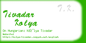 tivadar kolya business card